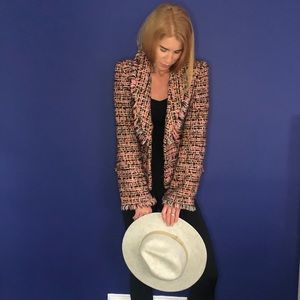 Tibi Tweed Fringe Blazer